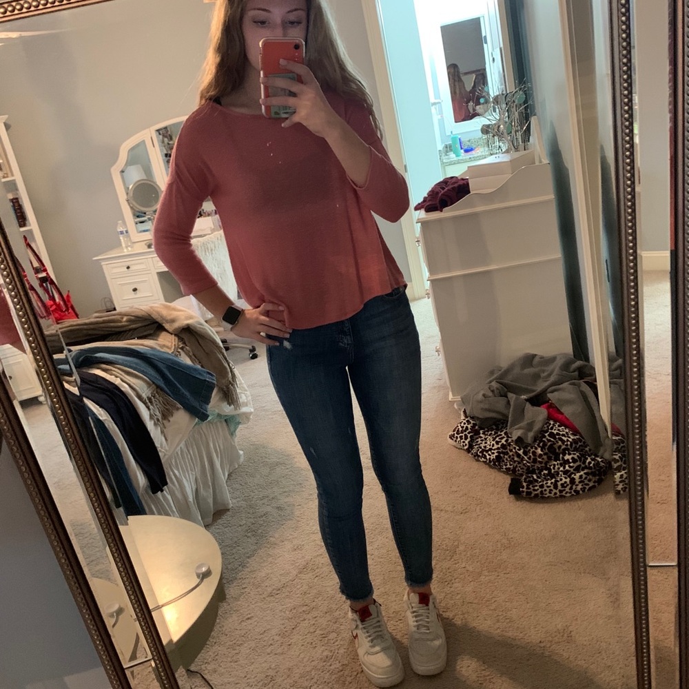 Pink Flowy Knit Tunic